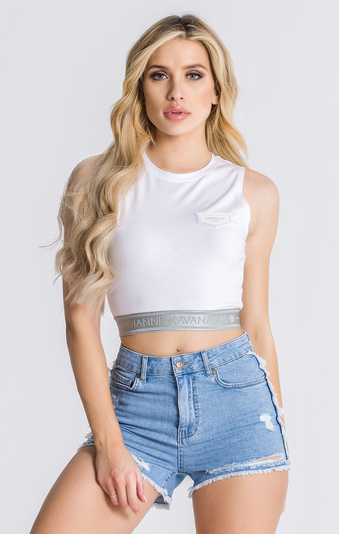 Sunrise Crop Tank, Women's White Crop Tank