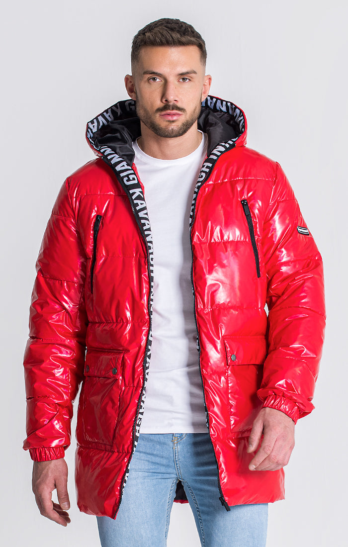 Red Iceland Puffer Coat