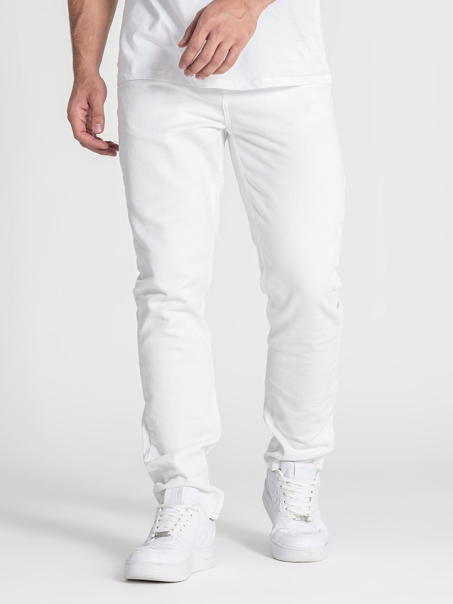 White Straight-Leg Jeans