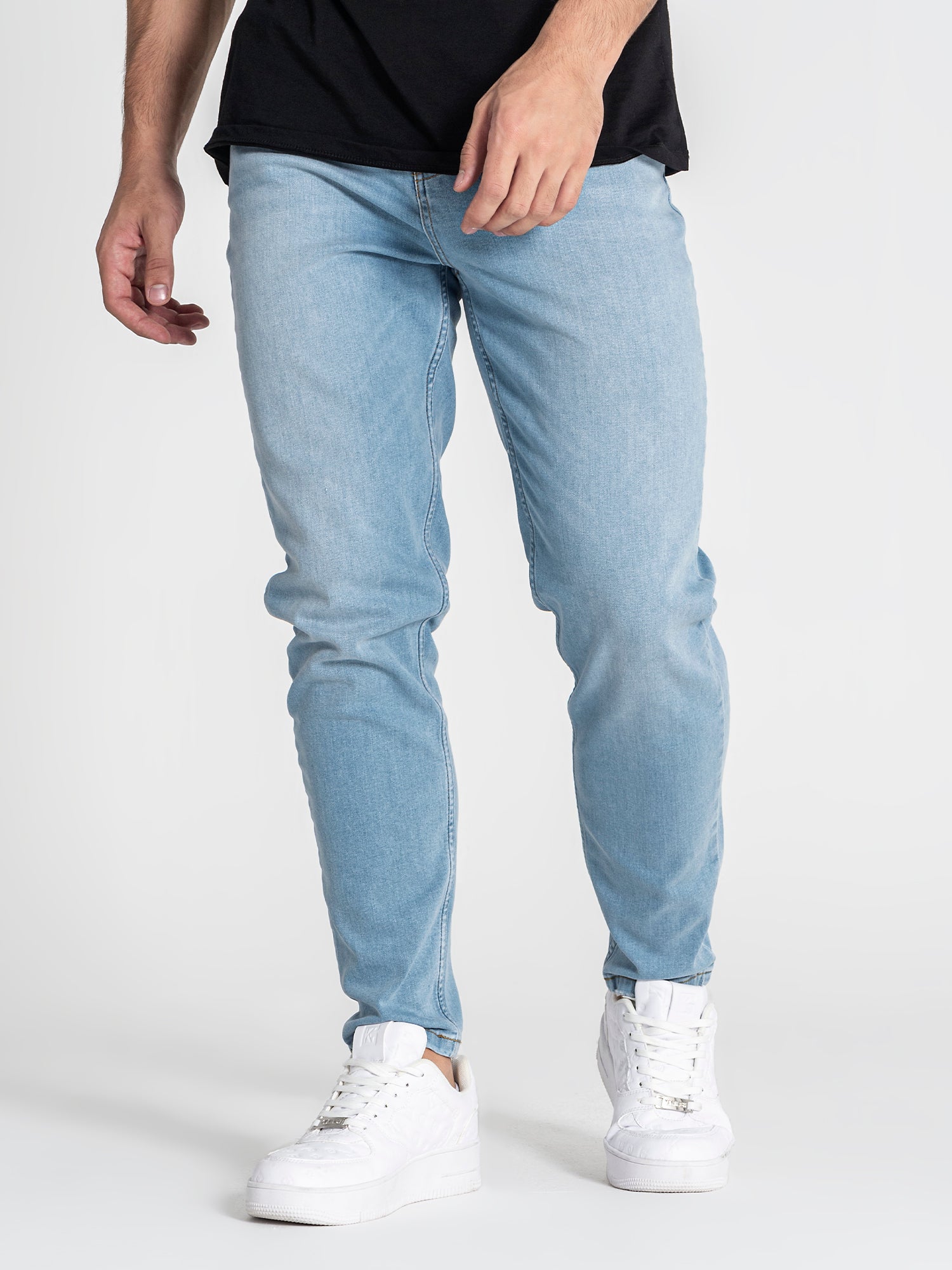 Light Blue Carrot Leg Jeans