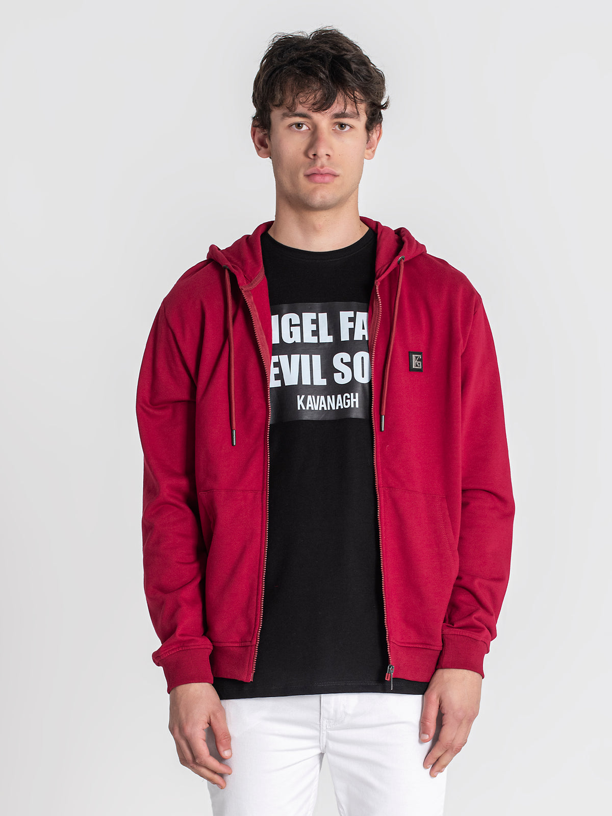 zip jackets / Burgundy Doppelganger Hoodie Jacket