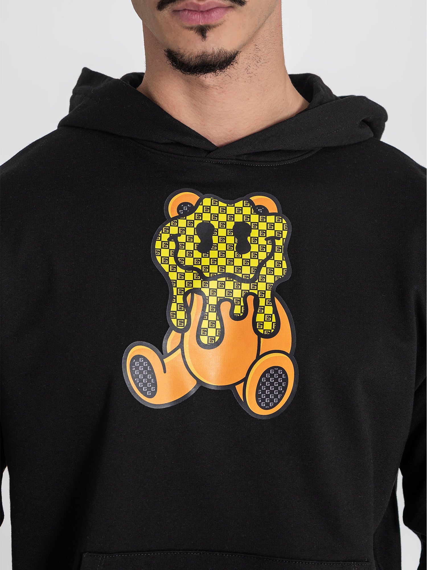 hoodies / Black Micro Melting Bear Hoodie