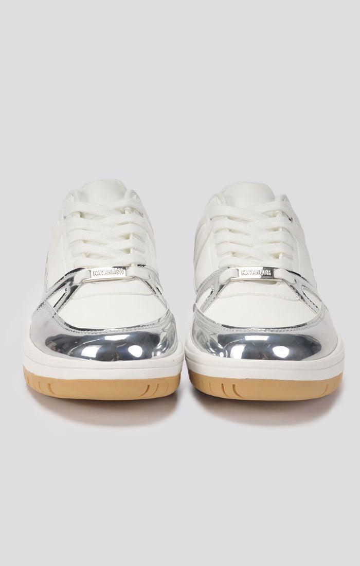 sneakers / Silver Luxe Track Sneakers