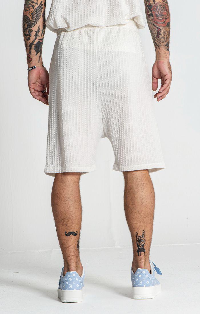 shorts / White Waffle Loose Shorts