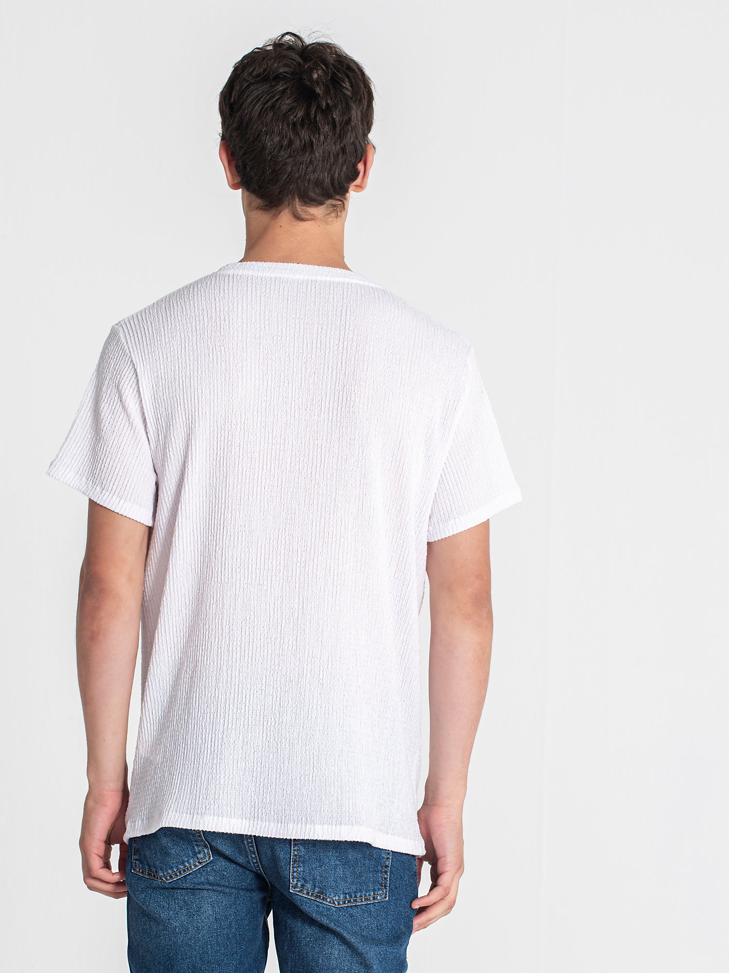 t-shirts / White Texture Tee