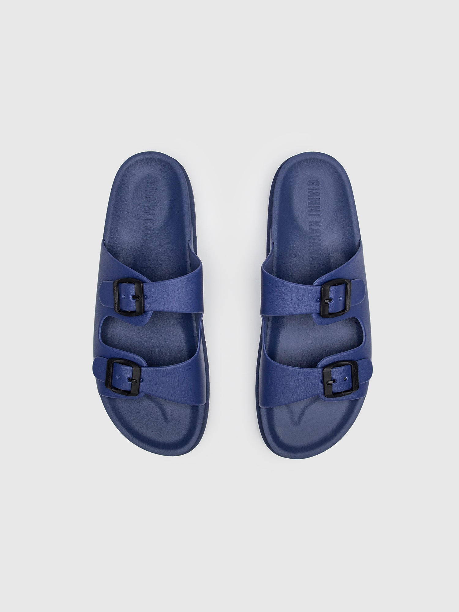 sliders / Blue Explorer Sandals