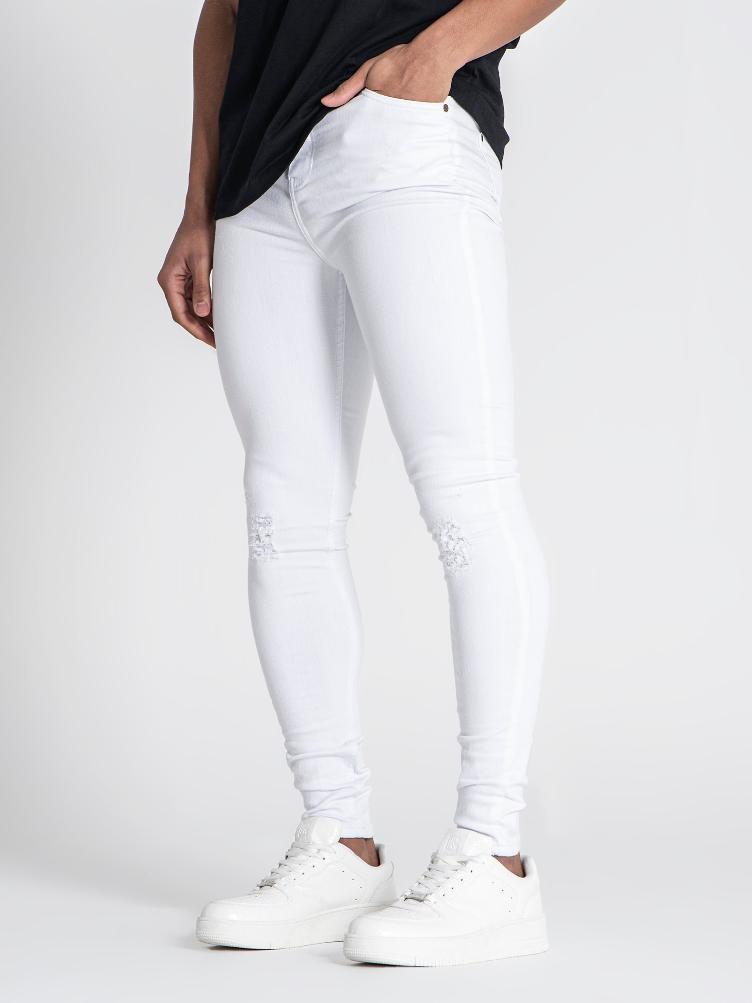 jeans / White Core Ripped Jeans