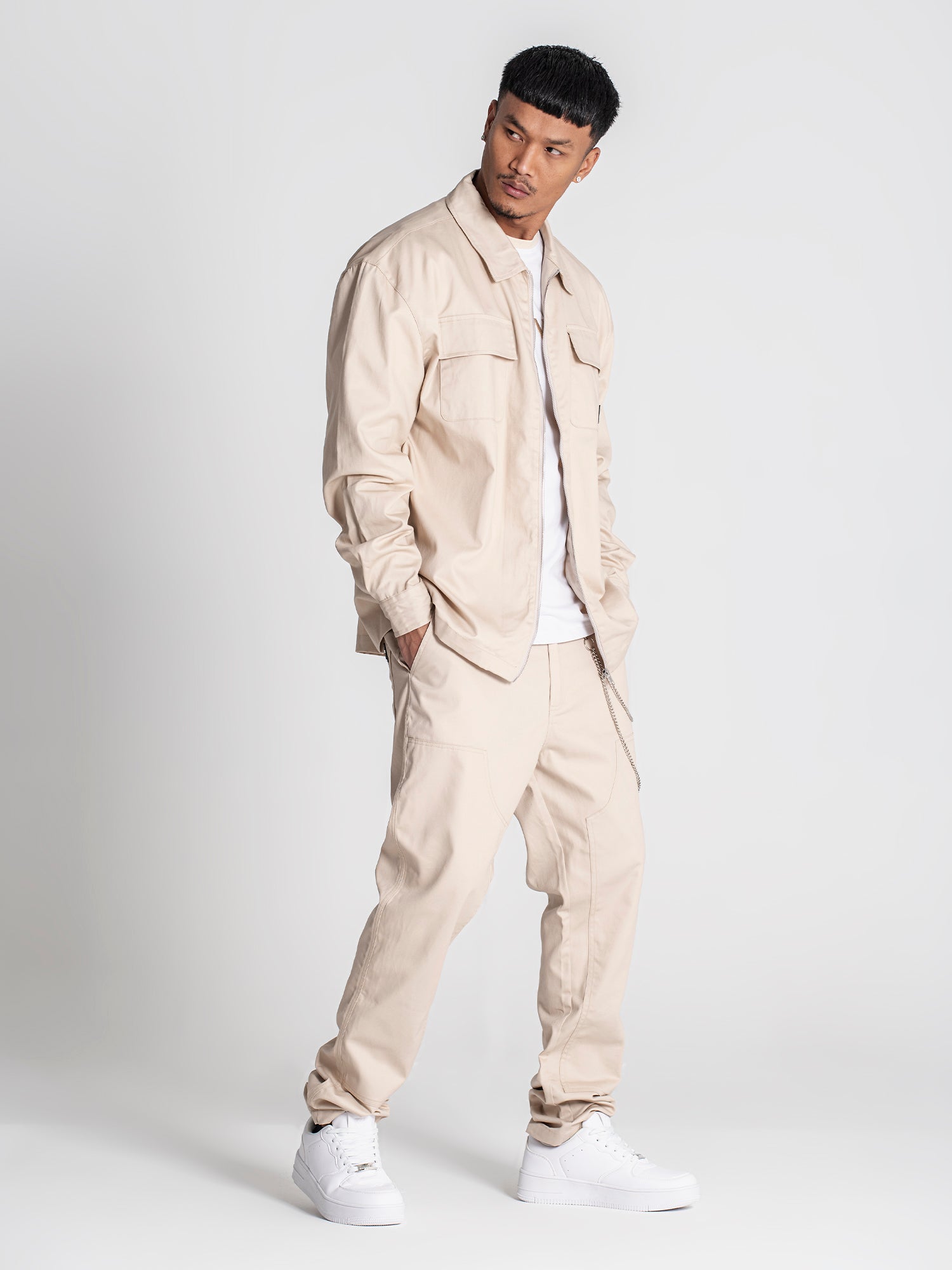 shirts / Beige Los Felices Zip Shirt