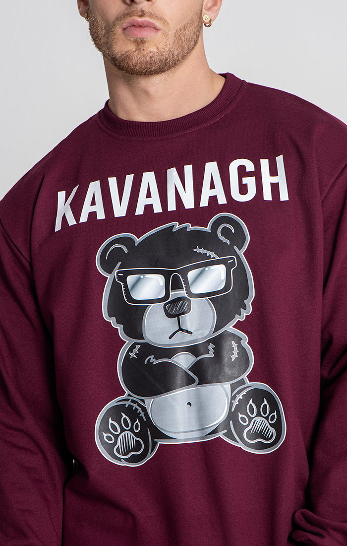 Burgundy Mad Bear Sweat