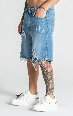 Light Blue Fashion Killer Denim Shorts