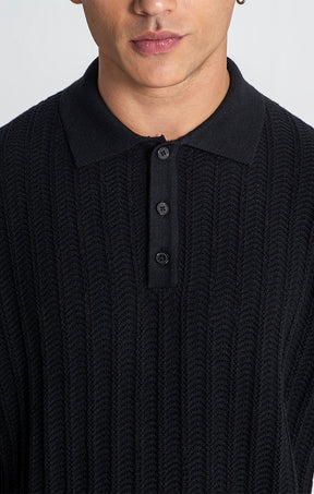 Black GK Knit Polo