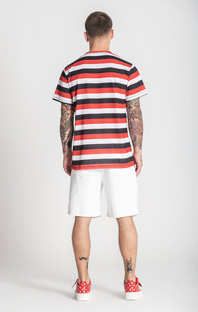 Red K Striped Tee