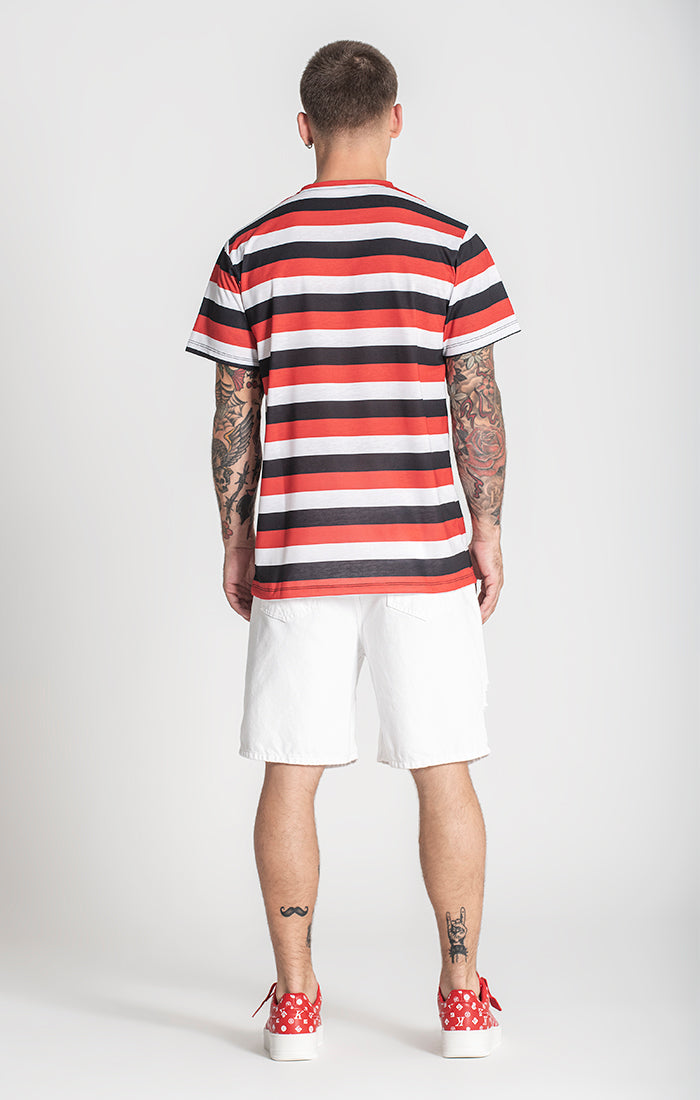 Red K Striped Tee