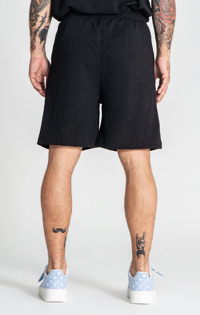 Black Waffle Shorts