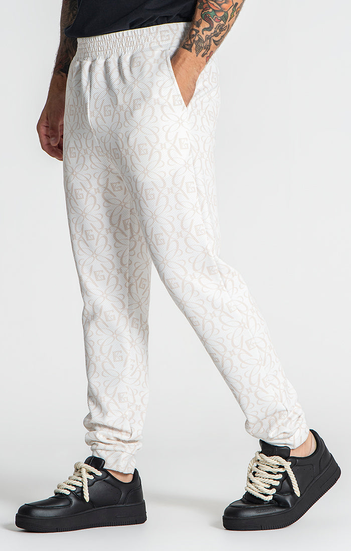 White Nouveau Joggers