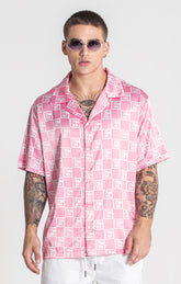 Pink Checkers Satin Shirt