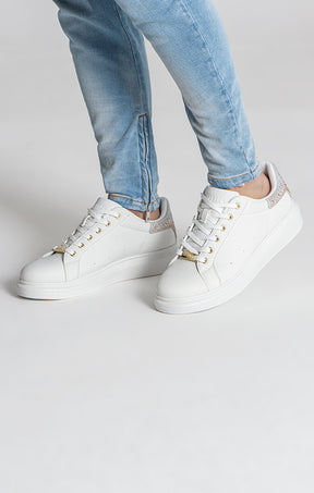 White Crystal Fade Sneakers