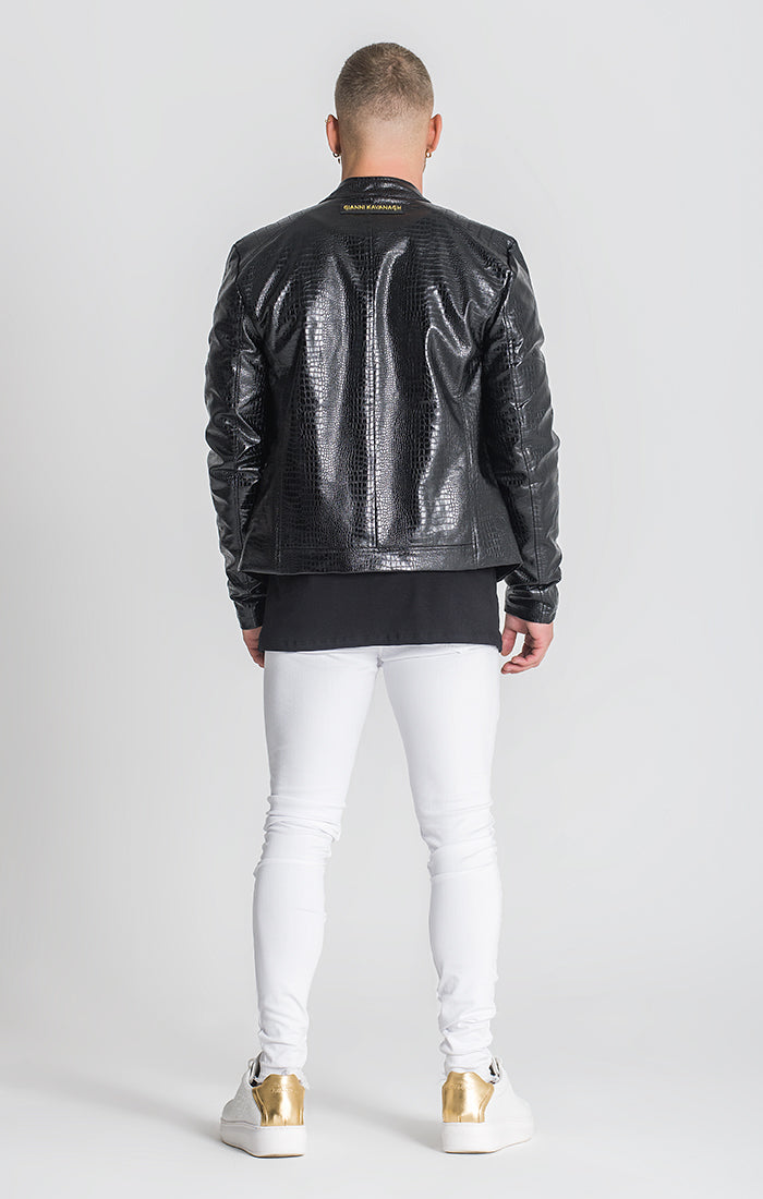 Black Legacy Textured Biker Jacket