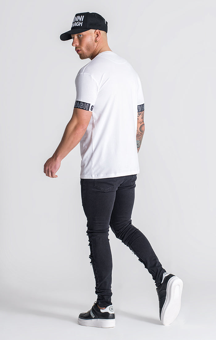 White Edge Elastic Tee